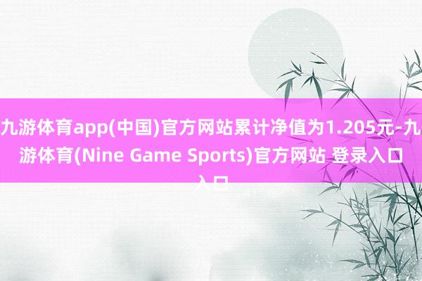 九游体育app(中国)官方网站累计净值为1.205元-九游体育(Nine Game Sports)官方网站 登录入口