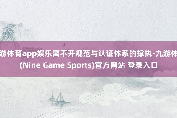 九游体育app娱乐离不开规范与认证体系的撑执-九游体育(Nine Game Sports)官方网站 登录入口