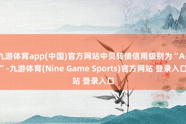 九游体育app(中国)官方网站中贝转债信用级别为“A+”-九游体育(Nine Game Sports)官方网站 登录入口