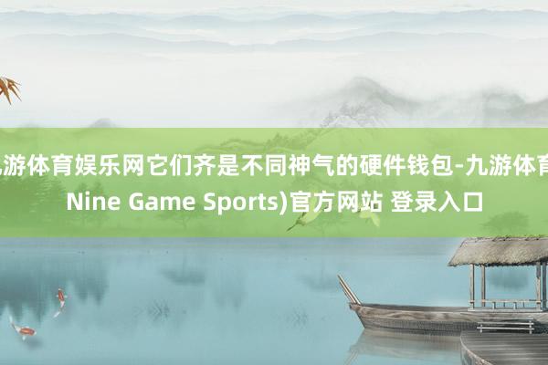 九游体育娱乐网它们齐是不同神气的硬件钱包-九游体育(Nine Game Sports)官方网站 登录入口